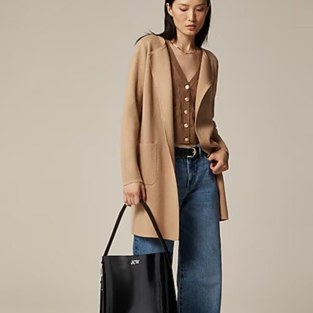 J. Crew Juliette collarless sweater-blazer